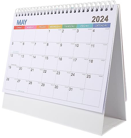 PLAFOPE Quer Schreibtischkalender Steh-tischkalender Mit Monatlichem Layout Tischkalender Aus Dickem Papier Praktischer Kalender Für Büro Und Zuhause
