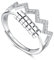 Glintara Silber Anxiety Rings, 925 Sterling Silber Angst Ring, Offen Einstellbar Anti Stress Ring, Wellen Spinner Fidget Ring mit Perlen Zirkon, Verstellbar Anti Stressrings für Anxiety Damen Mädchen