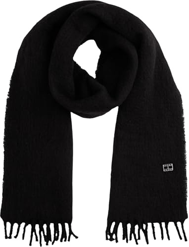 Tommy Jeans Damen Schal Heritage Solid Weich, Schwarz (Black), Einheitsgröße
