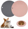 2 Pièces Tapis Gamelle Chat et Chien, 24 cm Rond Tapis de Plateau Gamelle de Nourriture Antidérapant pour Animaux, Manique, Nettoyage Facile