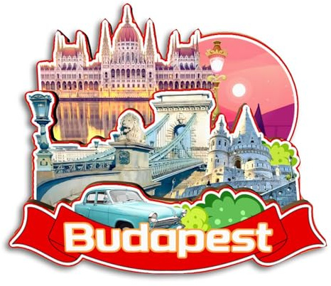 Quwsne Budapest Hungary Fridge Magnet City Travel Souvenirs Tourist Gifts 3D Classic Landmarks Handmade Craft Home Decor -3920