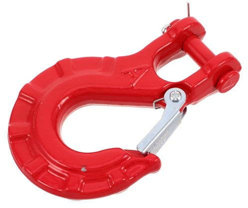 PRETYZOOM Anhängerkupplung anhänger Haken Fahrzeug Zubehör Seilwinde Zubehör Hochbelastbare Haken Langlebiger Haken Heben von Gabelschäkel Bootsanhängerwinde legierter Stahl rot