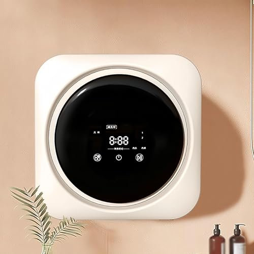 Lavadora Secadora Portátil Pequeña Lavadora Secadora 2 en 1 Limpieza de Ropa Interior Ropa Pequeña Calcetines Mini Lavadora de Pared Totalmente Automática Tambor Frontal,para Apartamentos,Desktop