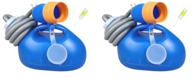 Lot de 2 bouteilles d'urine légères pour homme - Pour la maison et la nuit - 3000 ml - Bleu - Diamètre : 5,5 cm