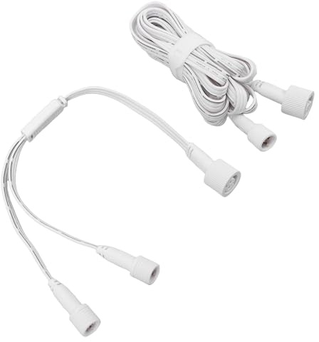 TIKATARER Rallonge de Lumière Extérieure IP68 de 13 Pieds, Câble en PVC avec Séparateur en Y de 1 Pied pour Lampes Permanentes Gove Pro H705C H706A H706C 2822 2822W 4022W