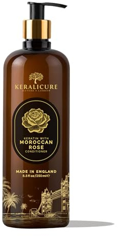 Keratin & Moroccan Rose Conditioner for Hair Strengthening & Nourishment | With Jojoba Oil & Rose Extract | Sulfate-Free Hydrating Conditioner for Dry & All Hair Types | 250ml