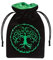 Q-Workshop FOR01 - Forest Black & Green Velour Dice Bag