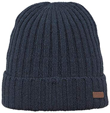 Barts Herren Haakon Turnup Baskenmütze, Blau (Navy 003H), One Size (Herstellergröße: Uni)