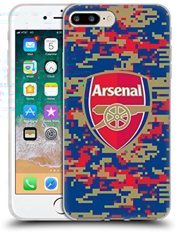 Head Case Designs Officially Licensed Arsenal FC Digital Camouflage Crest Patterns Gel Case [Military Grade Protection] Compatible With Apple iPhone 7 Plus/iPhone 8 Plus