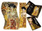 CARMANI - Assiette en verre décorative Rectangle ondulé, plat de fete, noix, assiette de service imprimée avec la peinture «Adele» de Gustav Klimt 18x12.7cm