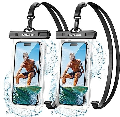 UNBREAKcable Funda Impermeable Universal - Bolsa para móvil estanca a Prueba de Agua IPX8 para iPhone XS MAX/XR/XS/X / 8 / 8plus / 7 Samsung Galaxy S10Plus / S10 Huawei P30 Pro / P30-2 Paquete