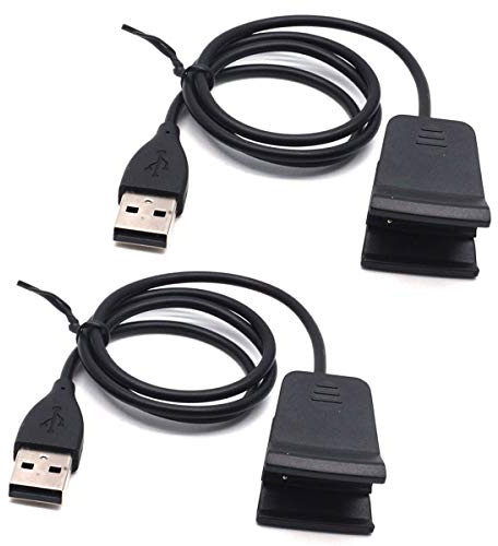 Sscon 2pcs Fitbit Alta HR Charger Replacement USB Charger Adapter Charging Cable Cord for Fitbit Alta Fitness Tracker Wristband Smart Watch, Black
