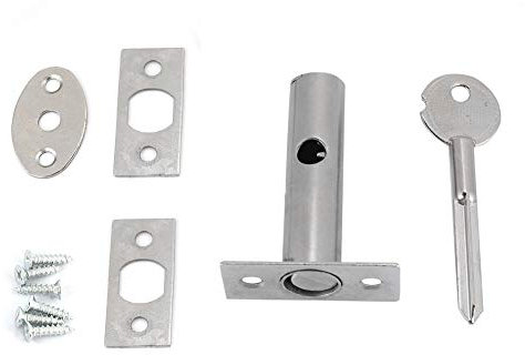 Kits de cerraduras Invisibles para Tubos de tubería de Hardware de Acero Inoxidable para el Pasillo de Escape de la Puerta a Prueba de Fuego, Que Incluye 1 * Cerradura de Pozo de Tubo
