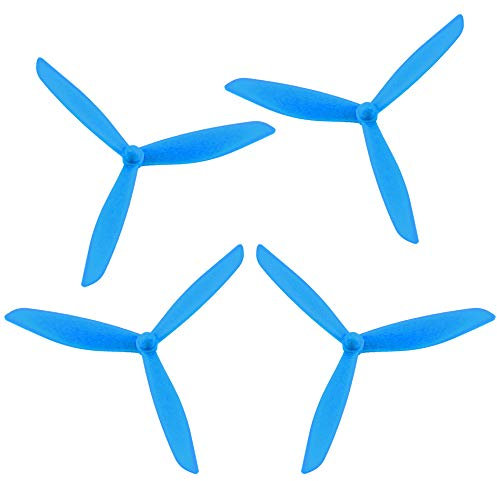 KINGDUO 3-Blatt Propeller Requisiten Set 4Pcs für MJX B2SE B3 Hubsan H501S RC Drohne Quadcopter-Blau
