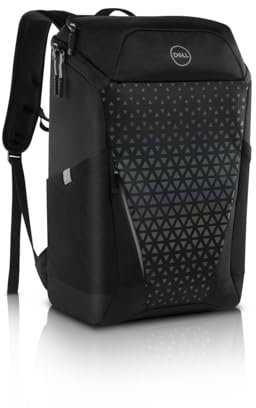 Dell GM1720PM Gaming Backpack 17, Up to 17 inches, Water resistant, Deployable rain cover, Reflective design, Black