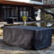 CONCEPT USINE - Housse De Salon De Jardin - Housse De Protection Waterproof Florida 8 Places Noir - 110 x 110 x 73 cm - Imperméable, Coupe-Vent, Robuste, Durable