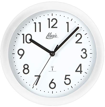 Atlanta Funkwanduhr Küchenuhr Funkgesteuert 25 cm Weiß - 4490/0 M
