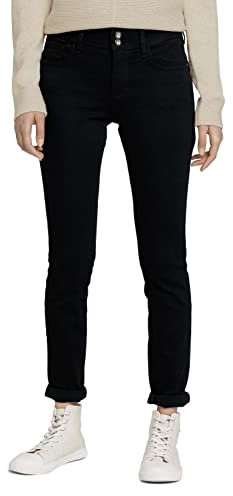 TOM TAILOR Damen 1024688 Alexa Skinny Jeans, 10270 - Black Black Denim, 34W / 32L EU