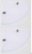 BSM Marketing Lot de 2 étagères d'angle murales flottantes en Acrylique avec Supports chromés Disponibles en Transparent, Noir et Blanc (Blanc, 150 mm x 2)