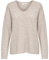 ONLY Damen Warmer Strickpullover | Knitted Basic Stretch Sweater | Langarm V-Ausschnitt Shirt ONLCAMILLA, Farben:Beige, Größe:XS
