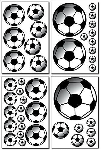 Samunshi® Wandtattoo Fussball Set Wandbilder Kinderzimmer Deko Junge Wandtattoo Kinderzimmer Mädchen Wandsticker Kinderzimmer