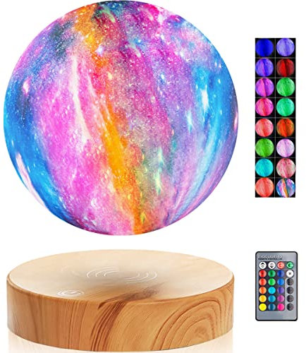 VGAzer Schwebende Mondlampe - 16 Farben Galaxy Floating Moon Lamp Magnetische Spinning in der Luft frei Levitating Lampe für Kinder Weihnachtsgeschenke