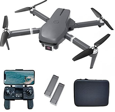 IDEA31 Drohne mit Kamera, RC FPV Drone mit GPS Optische Flusspositionierung für Anfänger, Auto Rückkehr, Faltbarer 5 GHz WIFI Quadrocopter mit Bürstenlosem Motor, Headless, Folgemodus, 2 Batterien