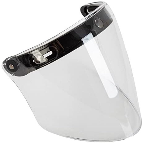 Baoblaze Visiera per caschi da moto Lente in PC ad alta resistenza Protezione solare antivento per antiappannamento a 3 scatti - chiaro