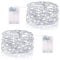 Vacoulery Luci LED a Batteria, 5M 50 LEDs Catene Luminose Luci a Stringa Micro LED Fata Ghirlanda Luminosa Impermeabile Decorative per Interni Esterni, Casa, Natale, DIY, Feste (2pcs, Bianco freddo)
