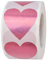 URROMA 500 Stück rosa Herz glitzernde Aufkleber, Glitzer Laseraufkleber für kleine Geschäftsverpackungen, Valentinstag, Weihnachten, Hochzeit, Umschläge, Versiegelung