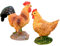 zalati Lot de 2 figurines de poulet en résine, coq et poule, figurines d'animaux de collection pour décoration d'intérieur, sculptures de jardin et statues à bijoux