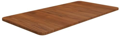 vidaXL Waschtischplatte Dunkelbraun 80x40x1,5 cm Massivholz Behandelt, Tischplatte, Ersatzplatte Bad, Ersatztischplatte, Badezimmer Ersatzplatte