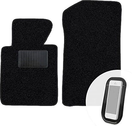 moto-MOLTICO Vorne Fußmatten Auto Velours Autoteppiche Schwarz Automatten Set 2-teilig passend für BMW 3er E46, Compact, Coupe 1998-2006