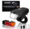 OYAKG LED Fahrradlicht set,StVZO Zugelassen 50 Lux Fahrradlicht Vorne und Fahrrad Rücklicht,Fahrrad Licht USB Aufladbar,IP6 Wasserdicht Fahrradlampe,Fahrrad Beleuchtungsset led mit 2 Modi (hoch/tief)