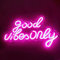 LUFEIS Neon Sign, Good Vibe Only, LED Néon Signe, Panneau Lumineux Néon, Led Neon Light, Neon Light Sign, LED Néon, pour Chambre Décoration Murale, Fête De Mariage, Chambre De Filles, Hôtel, Bar