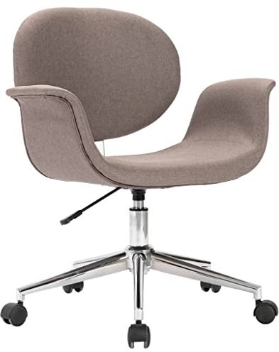 vidaXL Esszimmerstuhl Drehbar Taupe Stoff