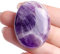 XIANNVXI Amethyst Ovale Steine Heilung Kristalle Edelsteine Reiki Natürliche polierte Palme Tasche Kristall Stein