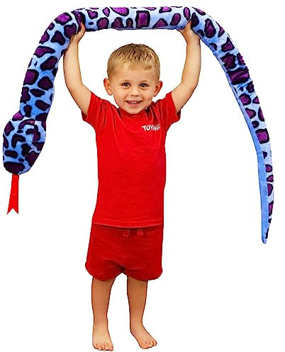 Toyland® 170 cm (5,5 Fuß) riesige zweifarbige Plüschschlange – 5 Verschiedene Designs – Plüschtiere für Kinder
