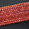 Faceted Rondelle Glass Beads for Jewellery Making - Orange Lustre/AB (8X6MM - (100PCS))