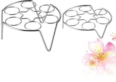 BESTonZON 2pezzi Racks Per Uova Acciaio Inossidabile Supporto Multifunzionale Per Cottura Vapore Per Uova Sode e Cottura Di Alimenti Facile Da Pulire Adatto Per Diverse Di Pentole