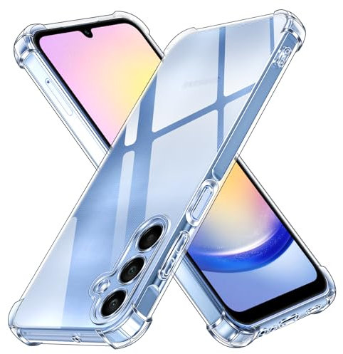 iVoler Cover per Samsung Galaxy A25 5G, Custodia Antiurto Trasparente per Assorbimento degli Urti con Paraurti in TPU Morbido, Sottile Morbida in Silicone TPU Protettiva Case