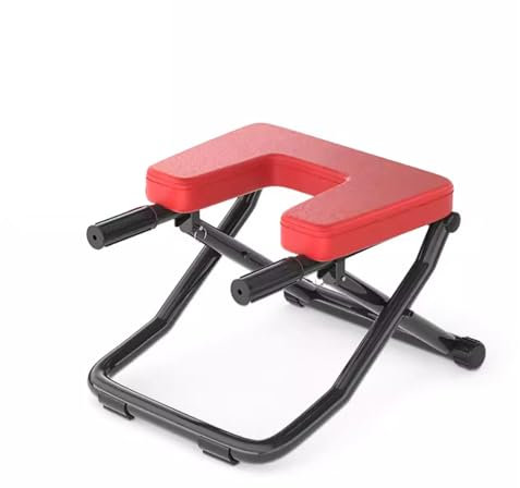 Yoga-Handstandhocker, Yoga-Hilfsstuhl, Metall-Stahlrahmen, Faltbarer tragbarer Yoga-Stuhl, Handstandtrainer, zum Üben von Handstand, Schulterstand und Krafttraining