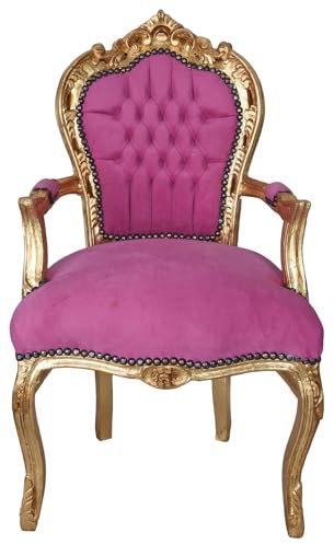 Palazzo - Sillón de trono real, color dorado y diamantes de imitación