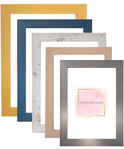 Alison Kingsgate Modern 70X50CM Rose Gold Photo Frame-Engineered Wood Picture Frames with Shatterproof Perspex - Ideal for Certificates -Wall Mount or Tabletop - Multiple Sizes & Colours Available