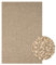 Mia´s Teppiche Soil - wetterfester In- und Outdoor Teppich im Natürlichem Jute-Look, wetterfest, geeignet für Terrasse und Garten, 80 cm Rund