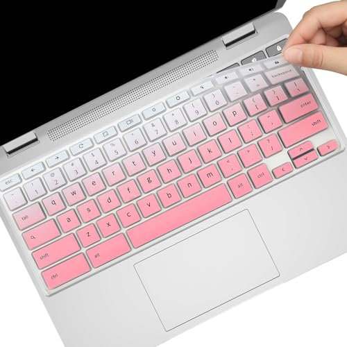 MUBUY-GOL Keyboard Cover for 2024 New Acer Chromebook 314 514 CB314-4HT CB514-3H/3HT, Chromebook Plus Enterprise 514 CBE574-1/CBE574-1T, Chromebook 515 CB515-2H/CB515-2HT CBE595-1/CBE595-1T-Ombrepink