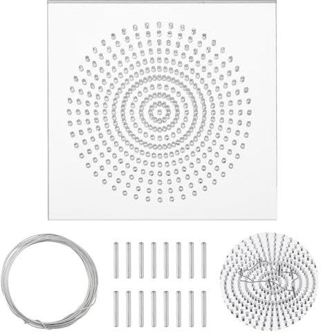 UNICRAFTALE Wire Bending Jig Wire Elements 12.65x12.65cm Square Acrylic Thread Winding Boards Floss Organizer with Metal pegs for Jewelry Making Tools and Wire Wrapping Supplies