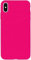 Cover in Silicone Liquido per iPhone XS Max, Custodia in Gomma Gel Morbida, Bianco (Fucsia)