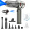 DkevEu 20000Pa Aspirapolvere Portatile Potente,4in1 Ricaricabile Aspirabriciole e Soffiatore per Auto,Mini aspirapolvere senza fili Alta Potenza Aspirazione,Pulizia per Capelli, Auto (nero+rosso)