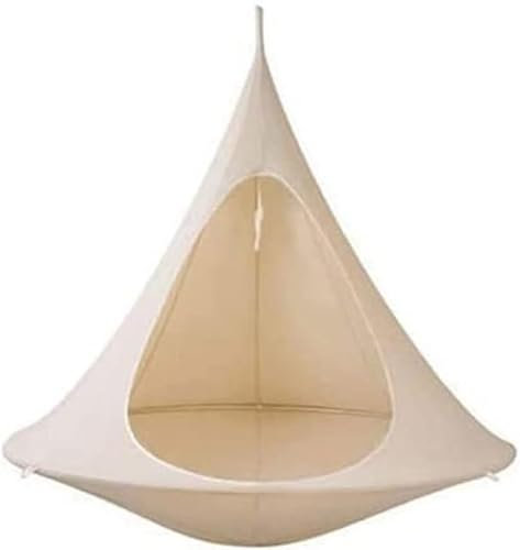 Wrobelax Hammocks Outdoor Camping Waterproof Leisure Hanging Sofa Tent For Many People Swing Hammock Hanging Chair Patio Furniture(Color:White)